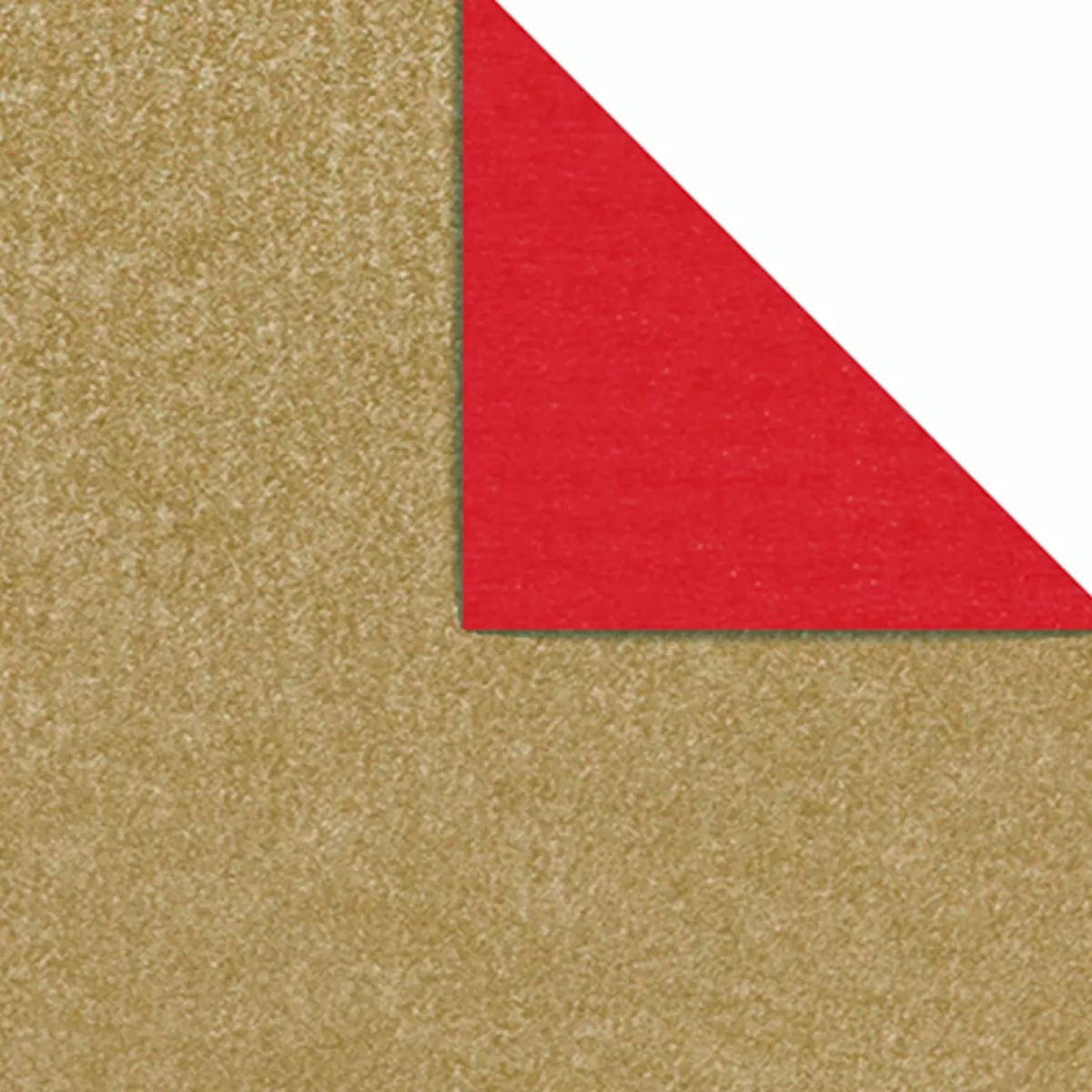 DecoWoerner Papier Cadeau Bicolor Rouleau Or 50 Cm X 50 M