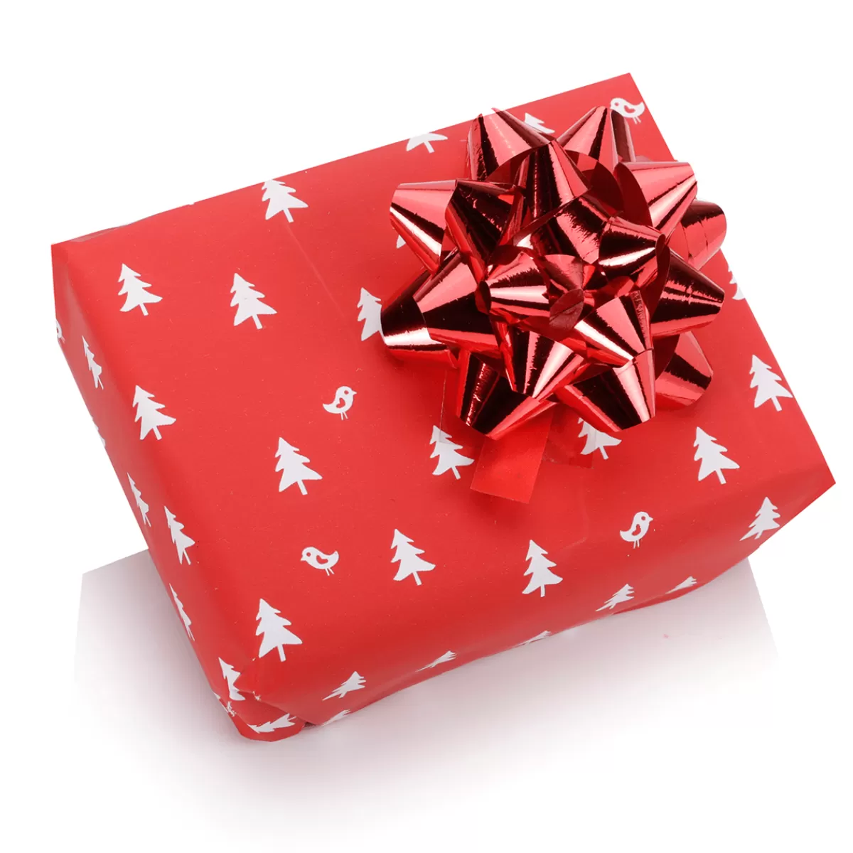 DecoWoerner Papier Cadeau De Noël écologique Avec Sapins Blancs - Rouleau De Papier Cadeau De 50 M