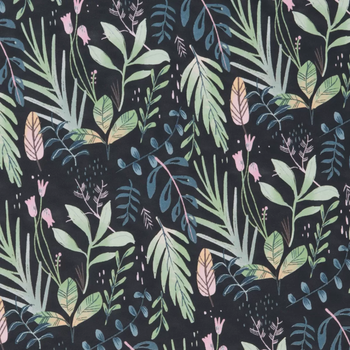 papier_cadeau_noir_durable_avec_des_feuilles_en_vert_ptrole_et_rose__rouleau_de_50_m_de_papier_cadeau_1.webp DecoWoerner Papier Cadeau Durable Avec Des Feuilles En Vert, Pétrole Et Rose - Rouleau De 50 M De Papier Cadeau