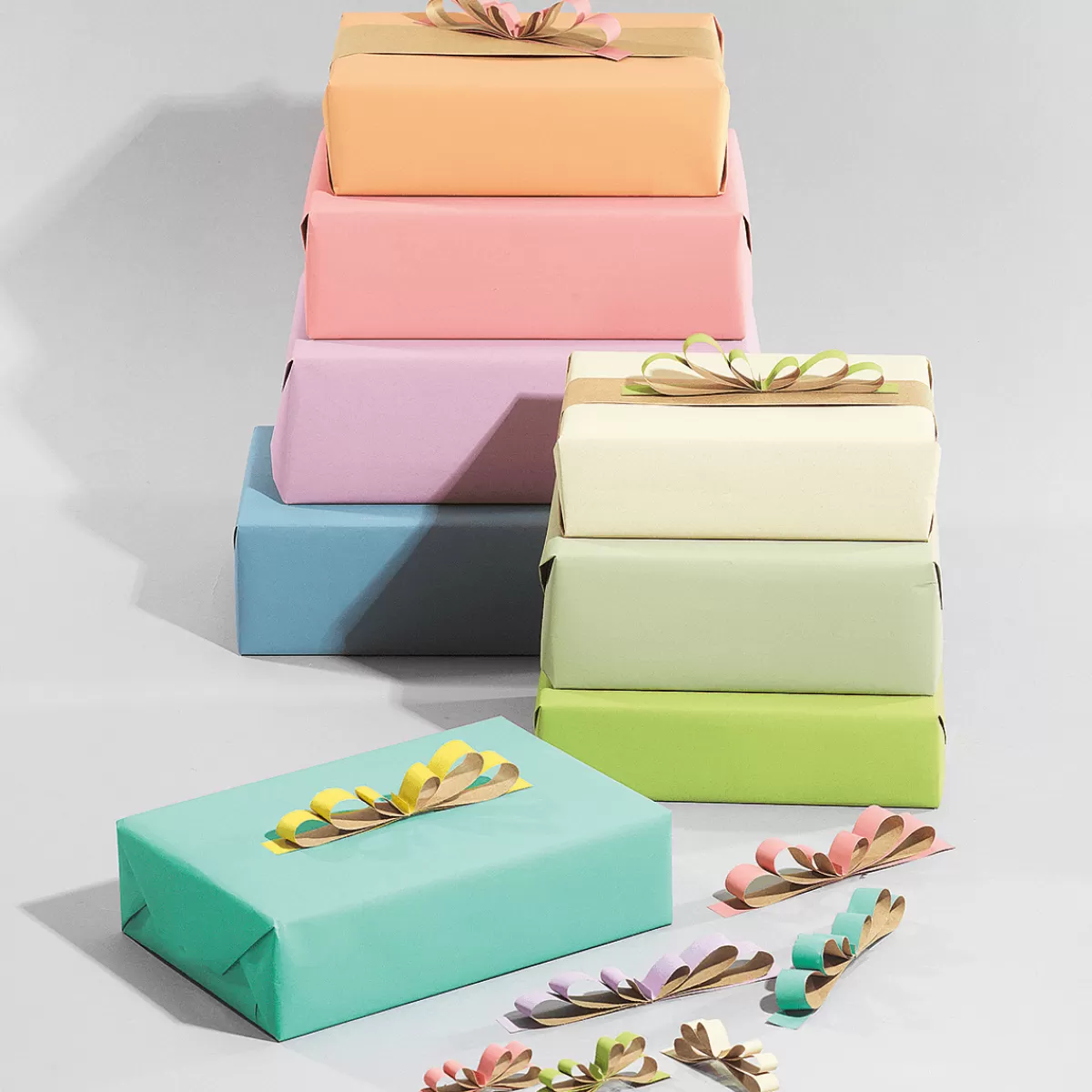 DecoWoerner Papier Kraft Recyclé Uni Couleur Sable - Rouleau De Papier Cadeau De 50 M