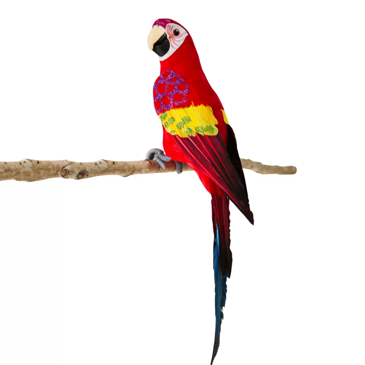 DecoWoerner Perroquet Déco Assis Et Jaune 66 X 16 X 17 Cm