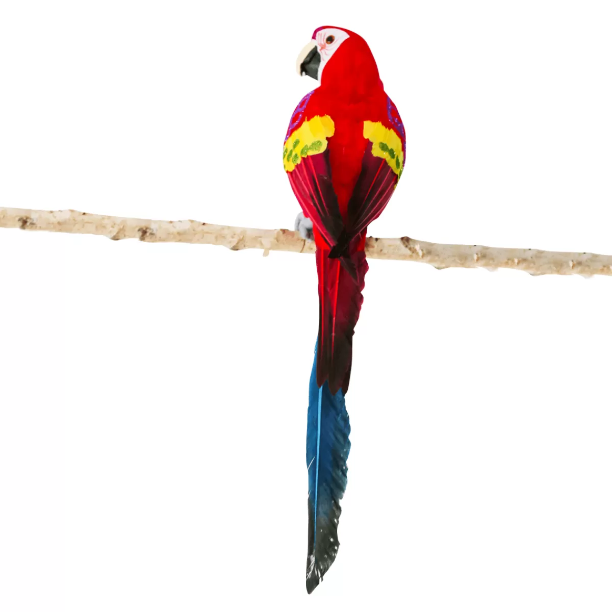 DecoWoerner Perroquet Déco Assis Et Jaune 66 X 16 X 17 Cm