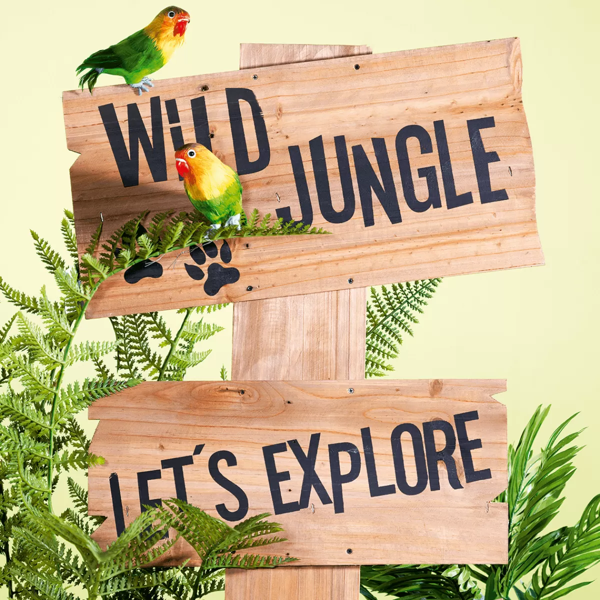 DecoWoerner Perroquet Déco Inséparable Rosegorge Assis 20 Cm, 2 Pces