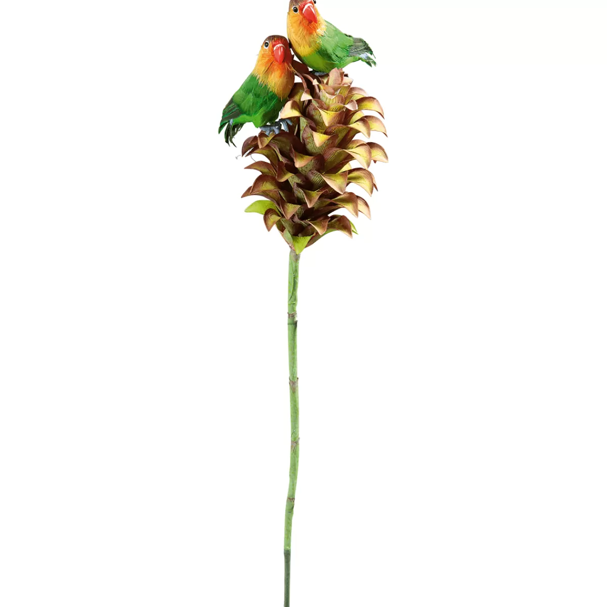 DecoWoerner Perroquet Déco Inséparable Rosegorge Assis 20 Cm, 2 Pces