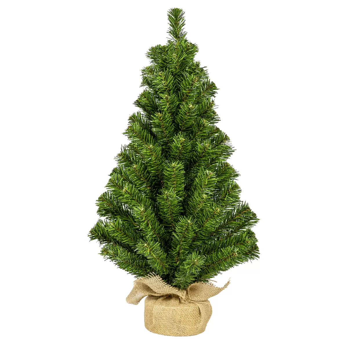 DecoWoerner Petit Sapin Décoratif Dans Un Sac En Jute