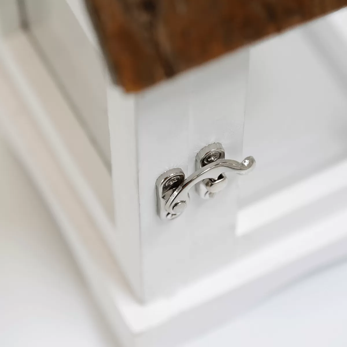 DecoWoerner Photophore Lanterne Maisons En Bois Set 3 Pièces Marron