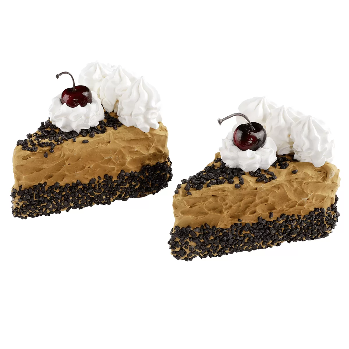 DecoWoerner Pièces De Gâteau Au Chocolat, Set De 2 Fausses Pièces Alimentaires 12 Cm