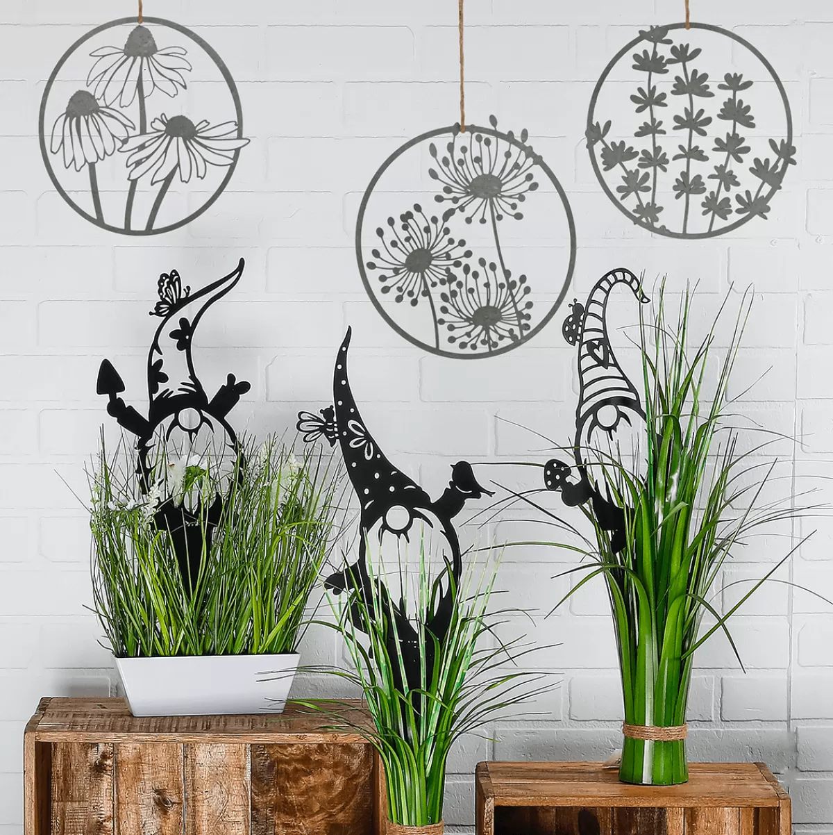 DecoWoerner Piquet De Terre Nain En Métal, , 50 Cm De Haut