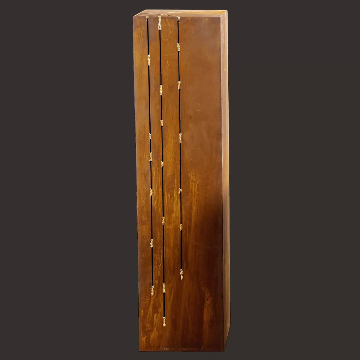 DecoWoerner Podium Décoratif Surface Rouille Noble Patine Brune 100 Cm De Haut