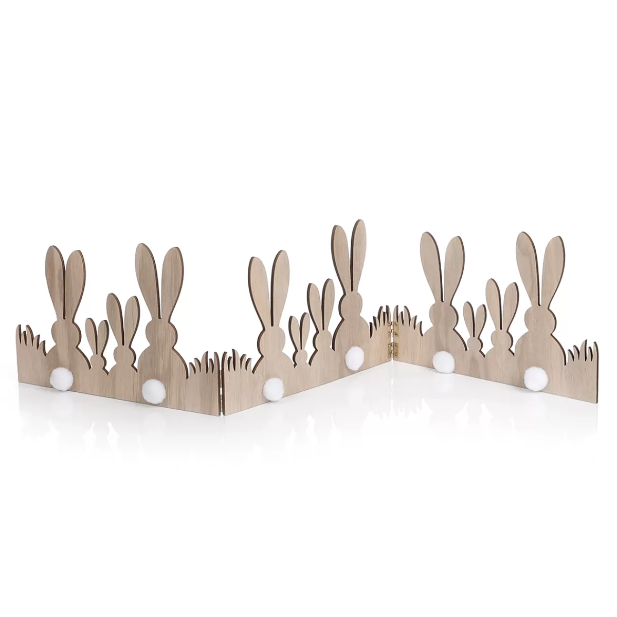 DecoWoerner Présentoir Décoratif En Bois Clôture Décorative Lapin 80 Cm