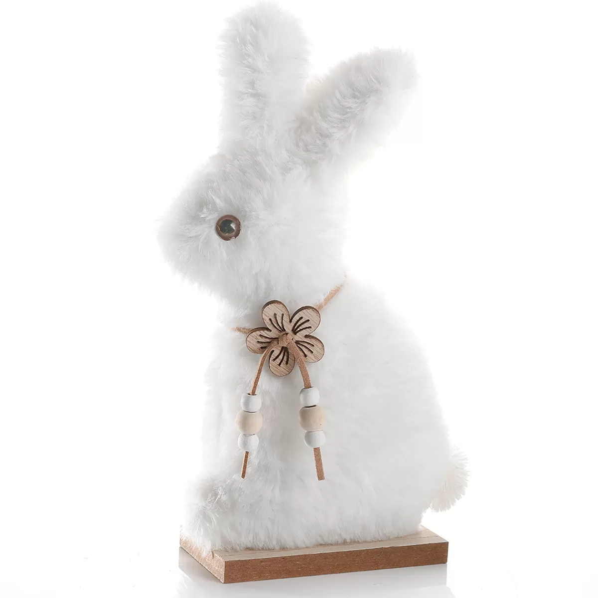 DecoWoerner Présentoir De Lapin En Peluche Décoratif, , 21 Cm De Haut