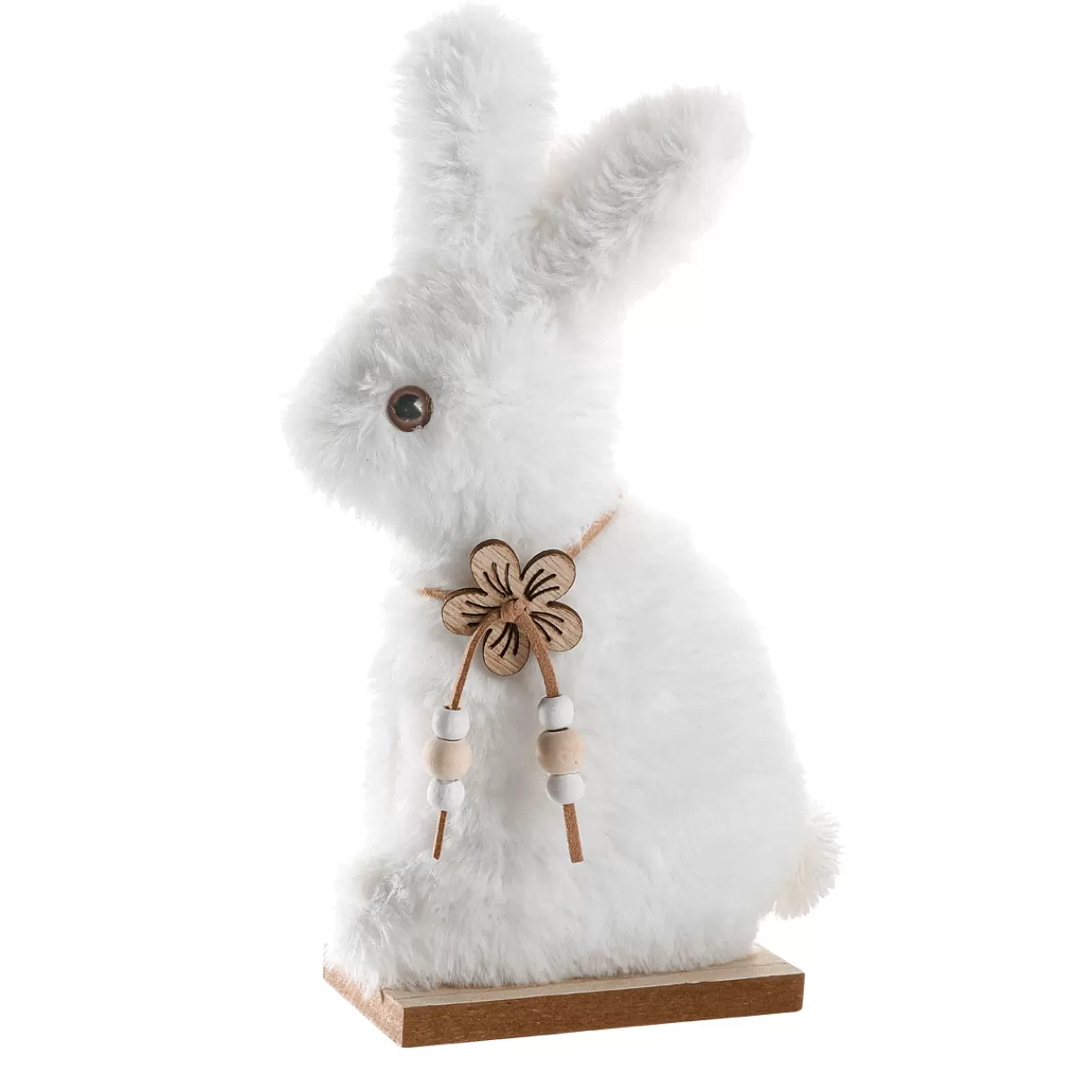 DecoWoerner Présentoir De Lapin En Peluche Décoratif, , 21 Cm De Haut