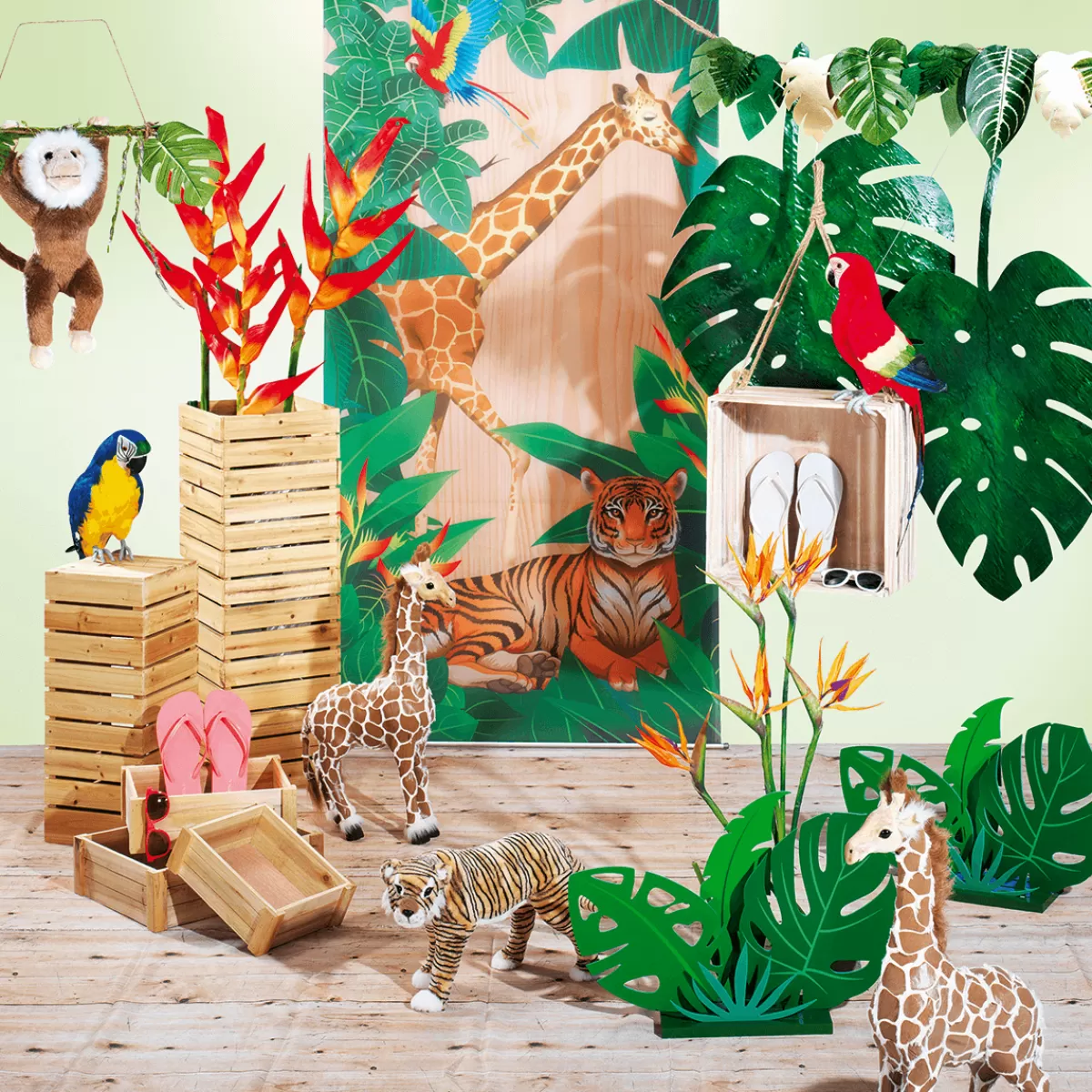 prsentoir_feuille_de_jungle_en_bois_57_cm_11.webp DecoWoerner Présentoir Feuille De Jungle En Bois, 57 Cm