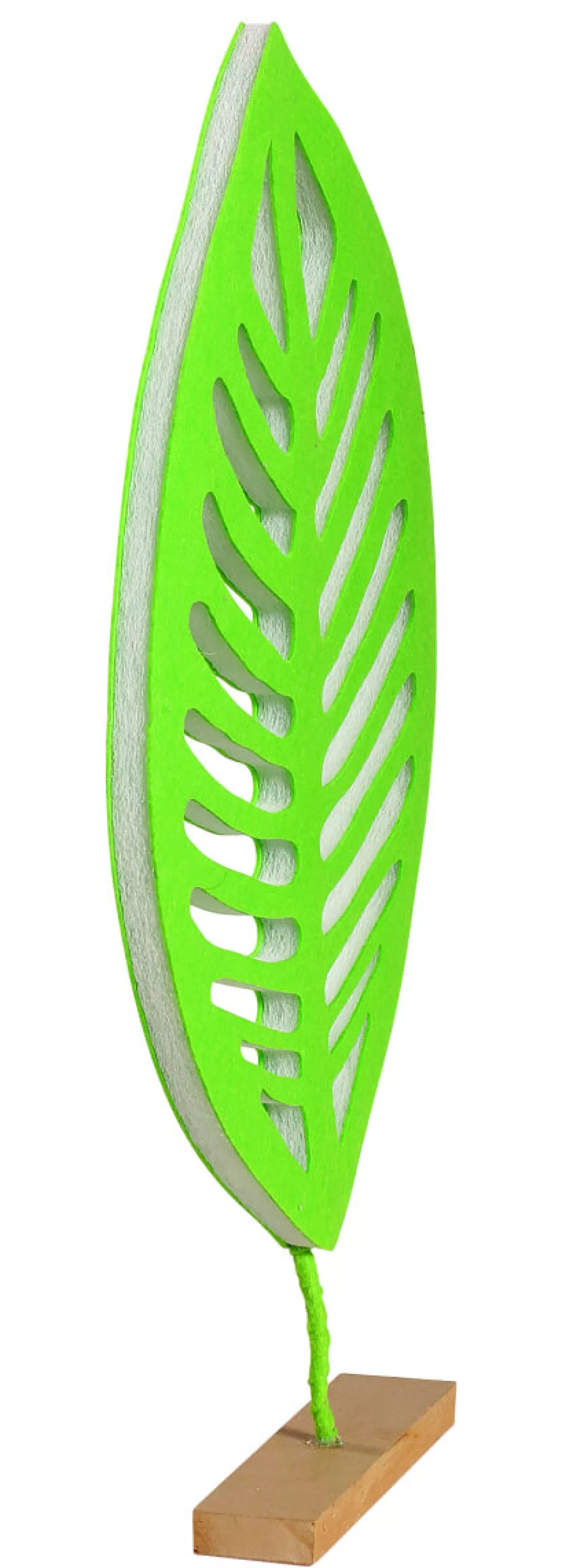 prsentoir_feuille_vert_clair_haut_60_cm_3.webp DecoWoerner Présentoir Feuille Clair, Haut. 60 Cm