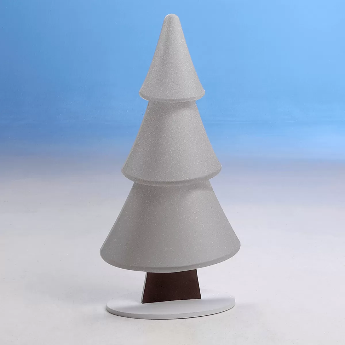 DecoWoerner Présentoir Sapin Des Neiges Avec Paillettes 34 X 69 Cm Argent