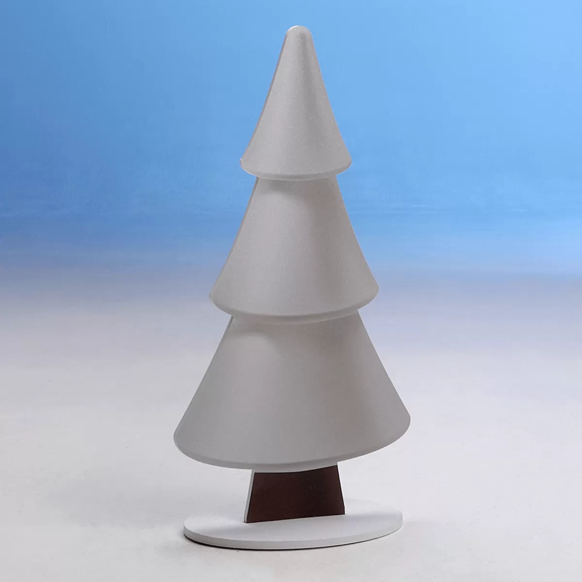 DecoWoerner Présentoir Sapin Des Neiges Avec Paillettes 34 X 69 Cm Argent