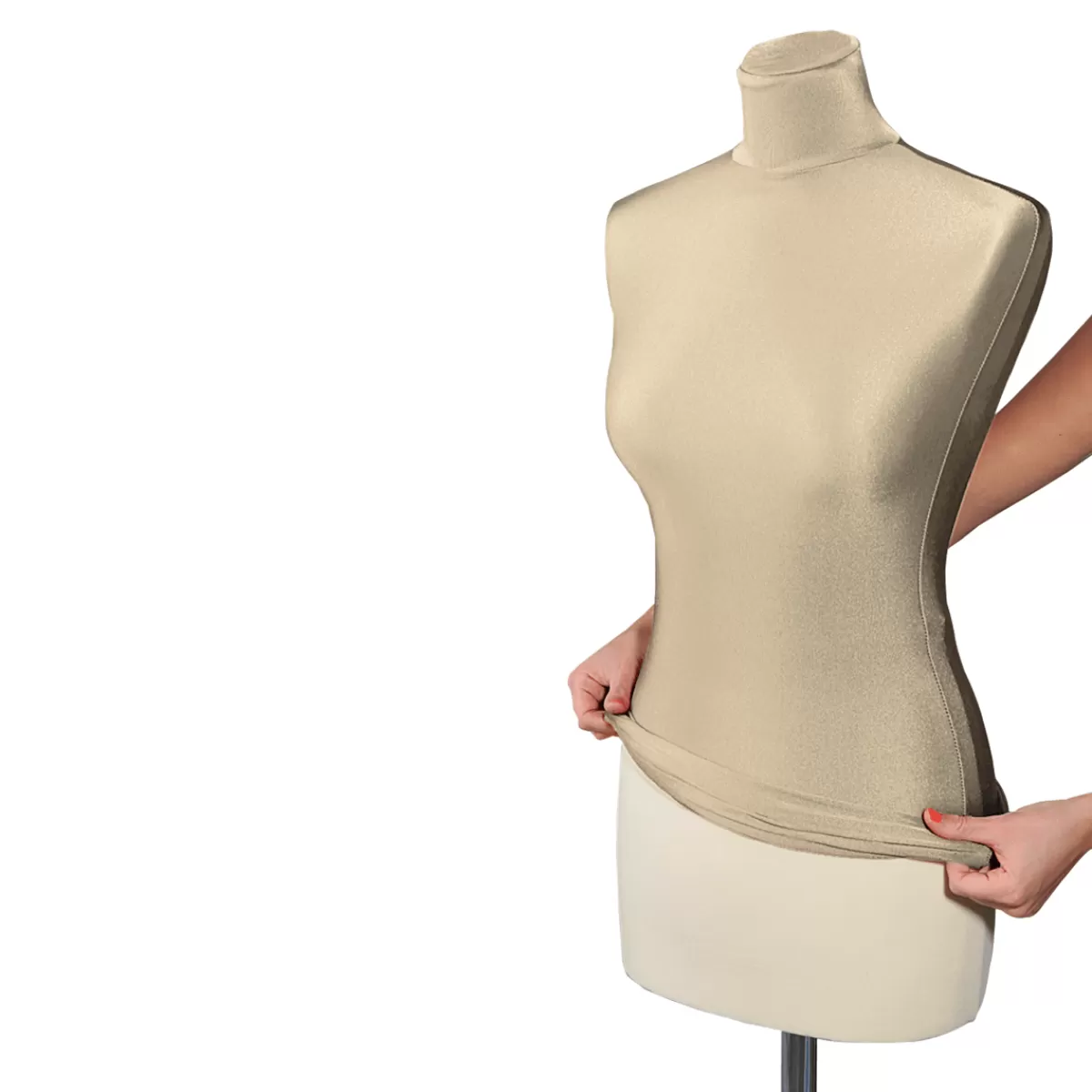 DecoWoerner Revêtement De Rechange Pour Buste De Tailleur Femme, Long. 65 Cm, écru