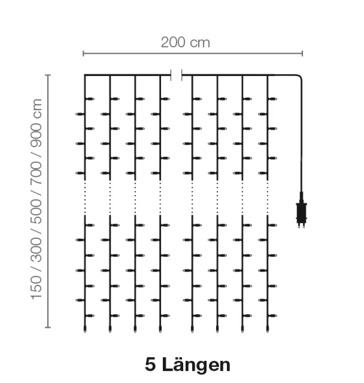 DecoWoerner Rideau Lumineux à LED 24 V Pour L'ext., 400 LED, 150 X 200 Cm