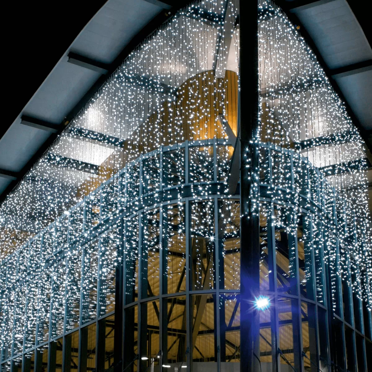 DecoWoerner Rideau Lumineux LED Clignotant Ext., Larg. 100 Cm, Câble