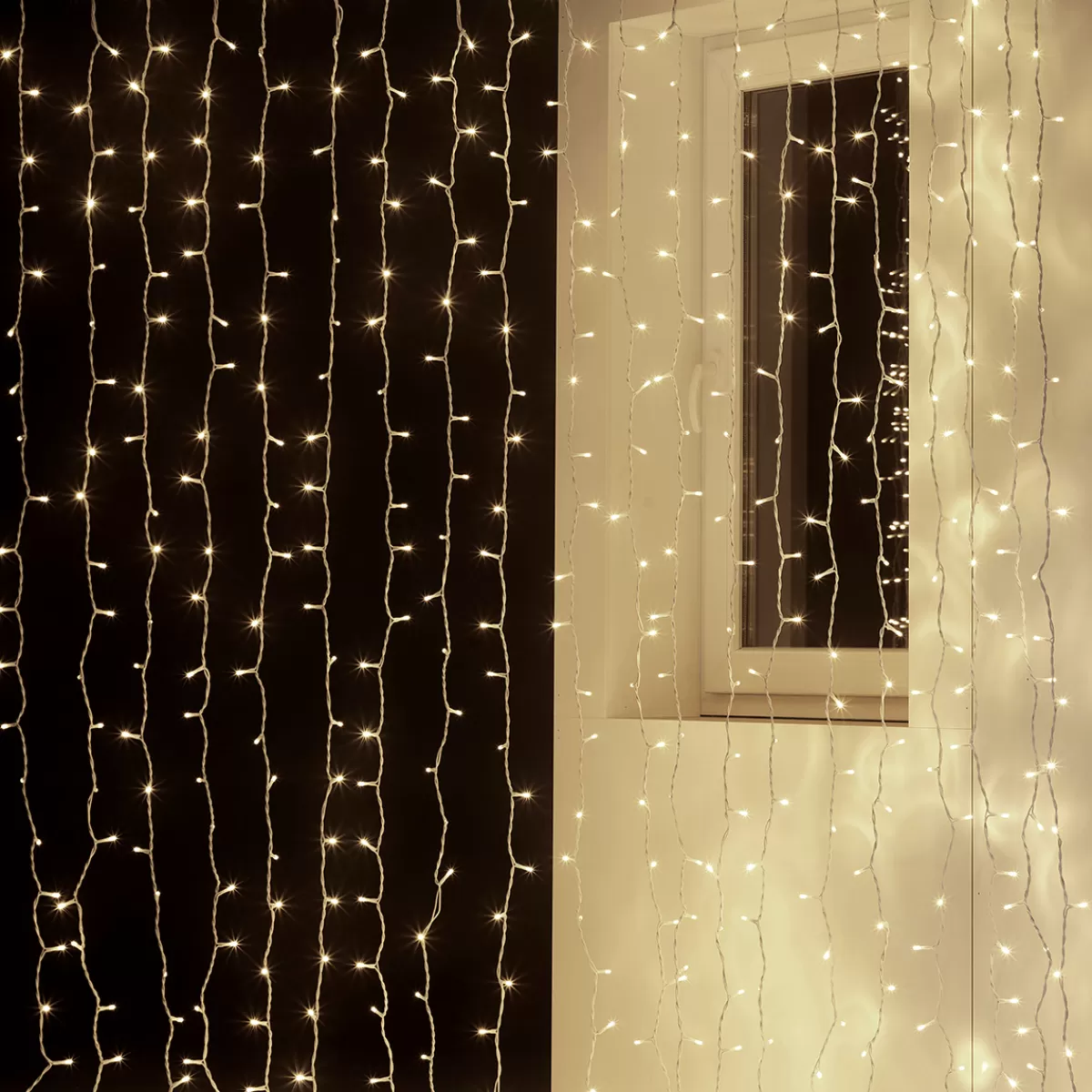 DecoWoerner Rideau Lumineux Professionnel à LED Système IP20, 1000 LED, 500 X 200 Cm, Sans Cable