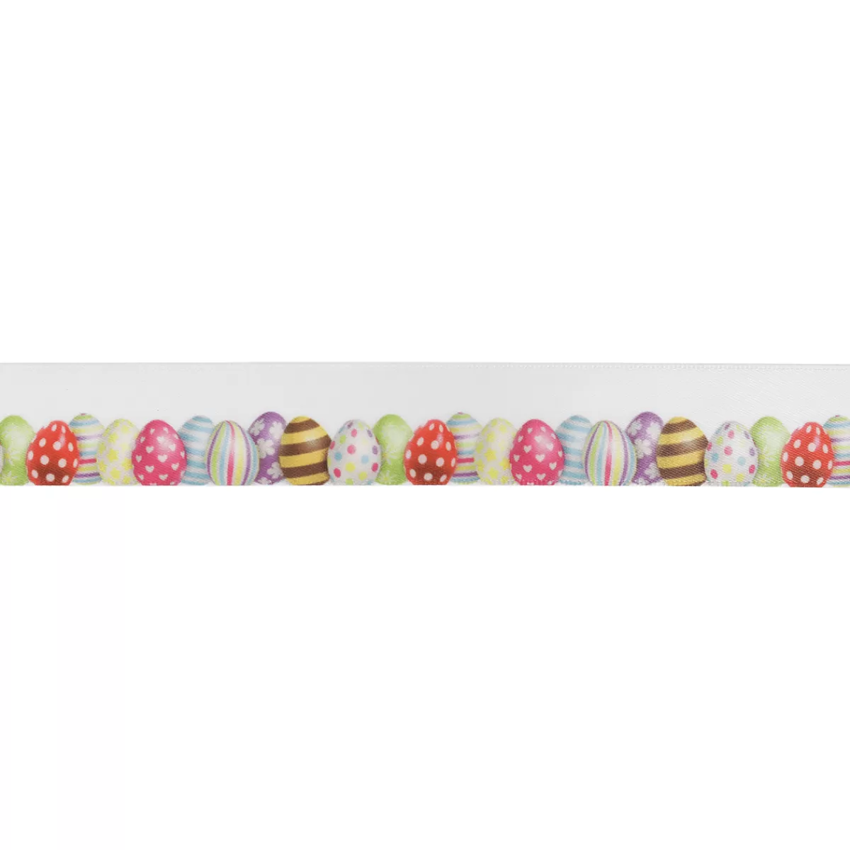 DecoWoerner Ruban Cadeau En Satin Avec Motif Oeufs De Pâques, 23 Mm, 20 M