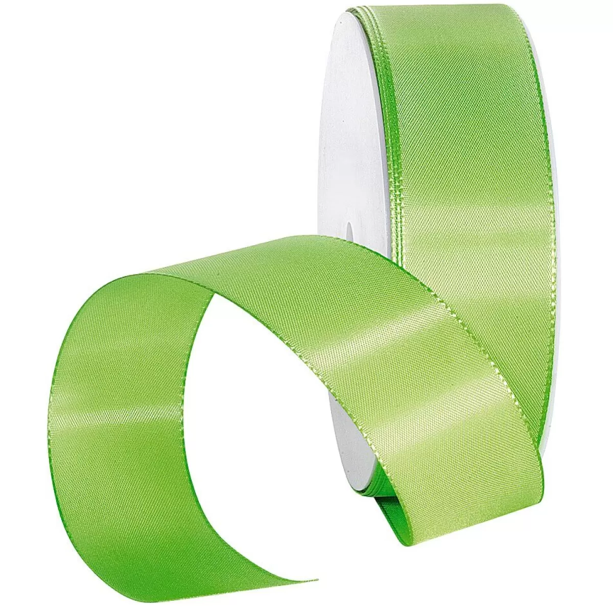 DecoWoerner Ruban De Taffetas Avec Lisière Tissée 40 Mm, 50 M, Clair