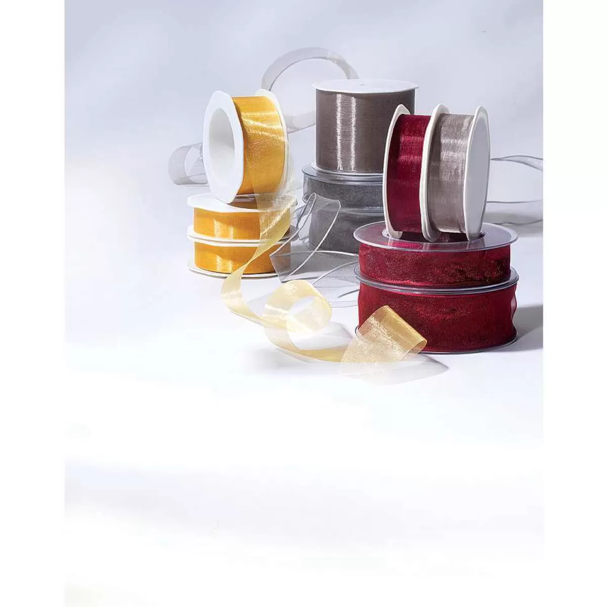 DecoWoerner Ruban En Crêpe De Chine Bordeaux Larg. 70 Mm