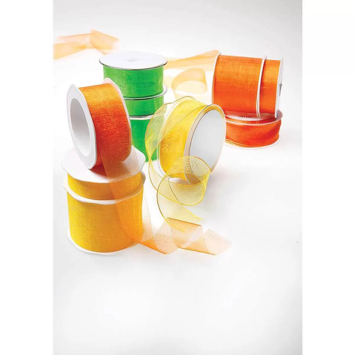 DecoWoerner Ruban En Crêpe De Chine, Larg. 70 Mm, Pomme