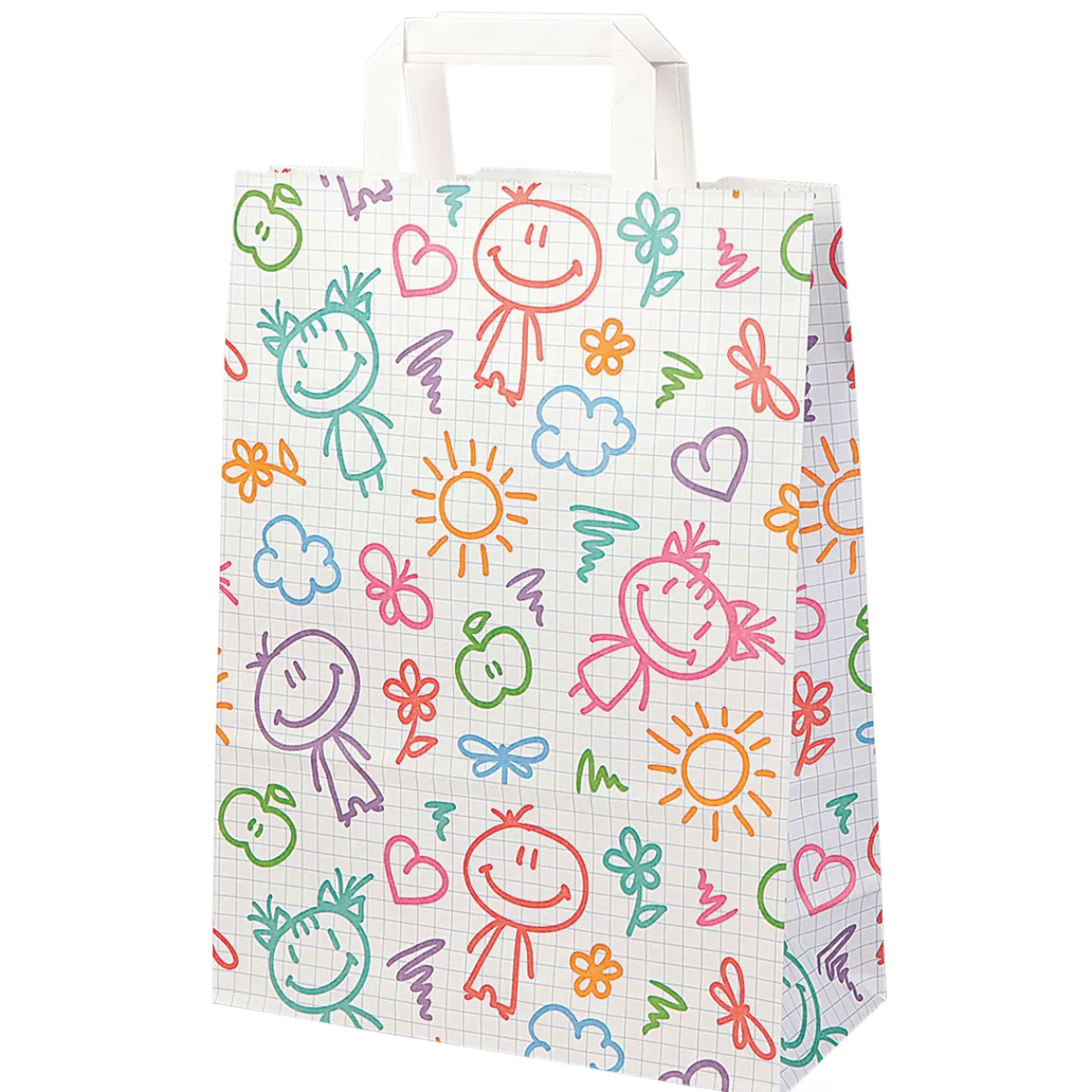 DecoWoerner Sac En Papier "Happy", 26 X 35 X 11 Cm