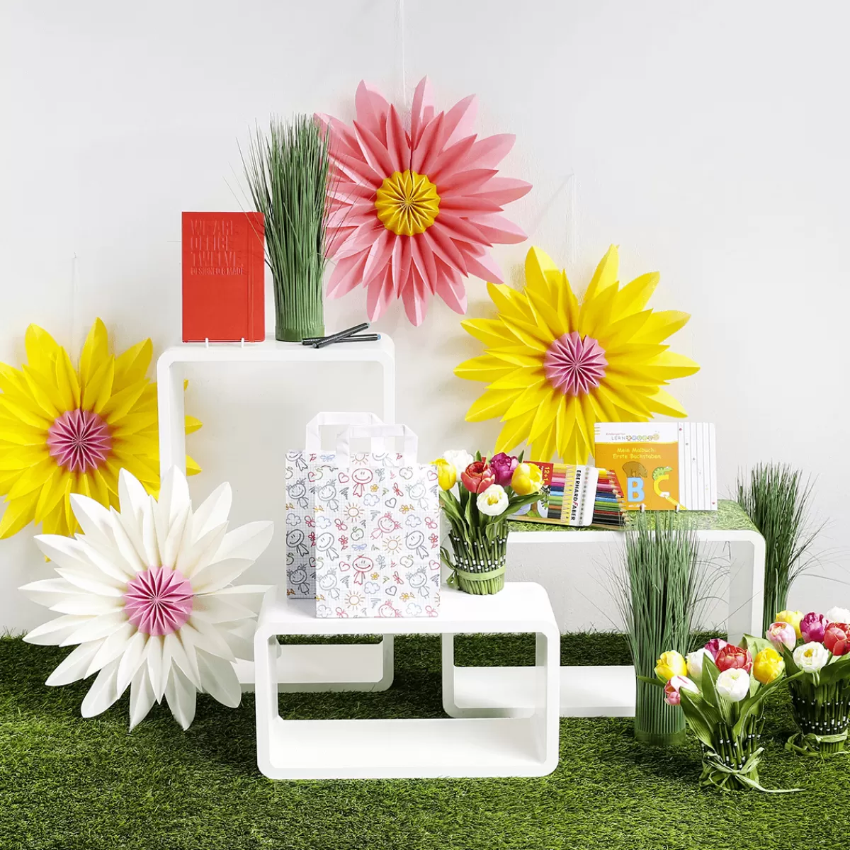 DecoWoerner Sac En Papier "Happy", 26 X 35 X 11 Cm