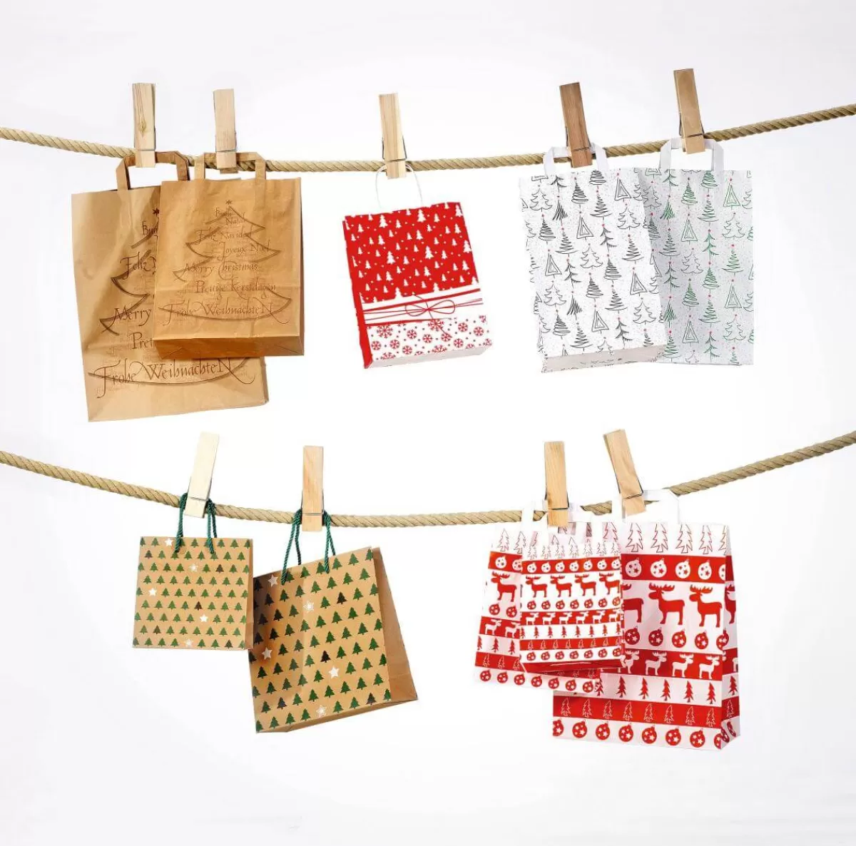 DecoWoerner Sac En Papier "Norvège" 22 X 18 Cm