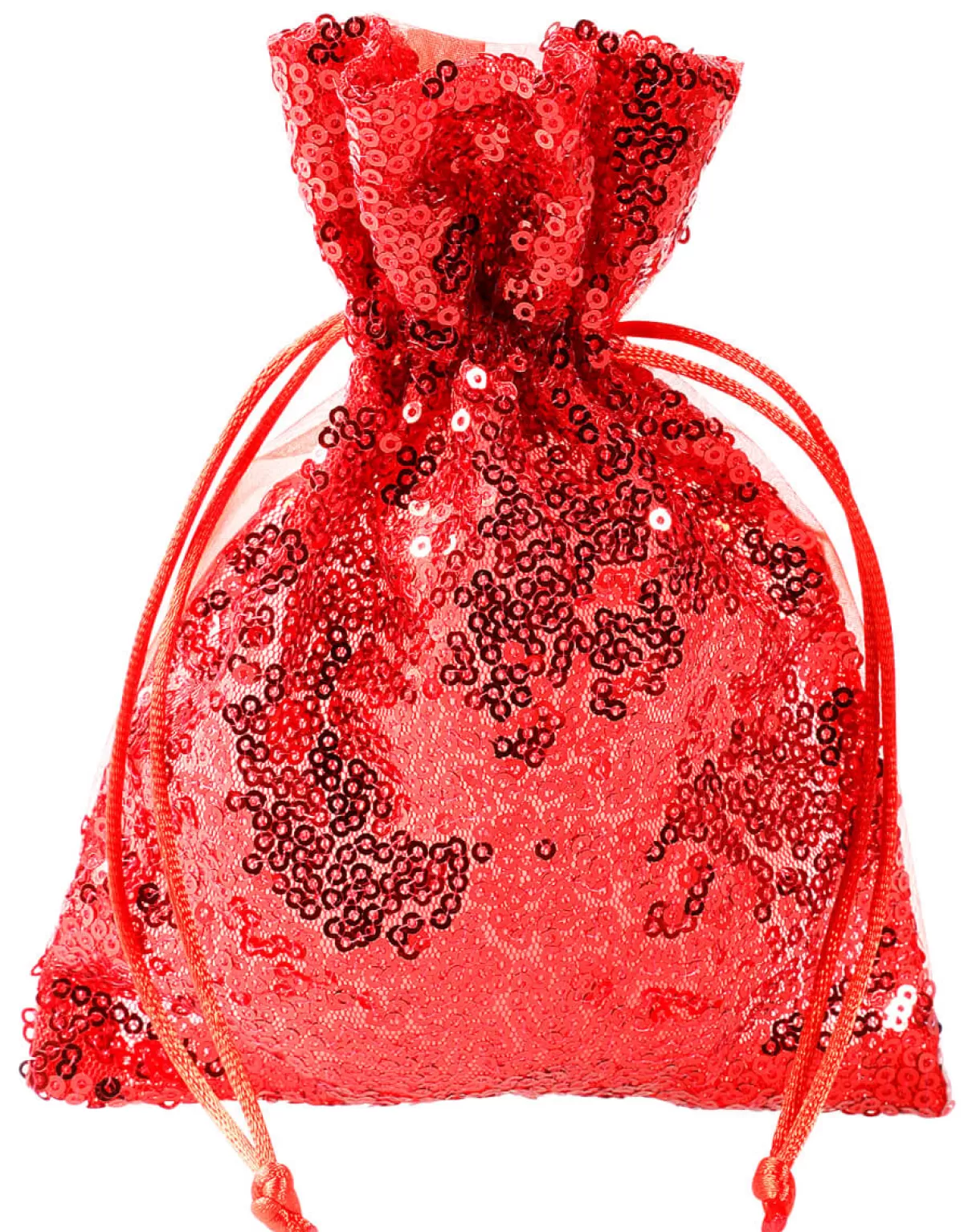 DecoWoerner Sachet En Organza à Paillettes 18 Cm, 10 Pces,