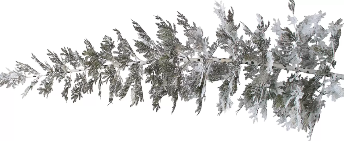 DecoWoerner Sapin De Noël Artificiel Suspendu Cèdre Avec Aiguilles Givrées 300 Cm