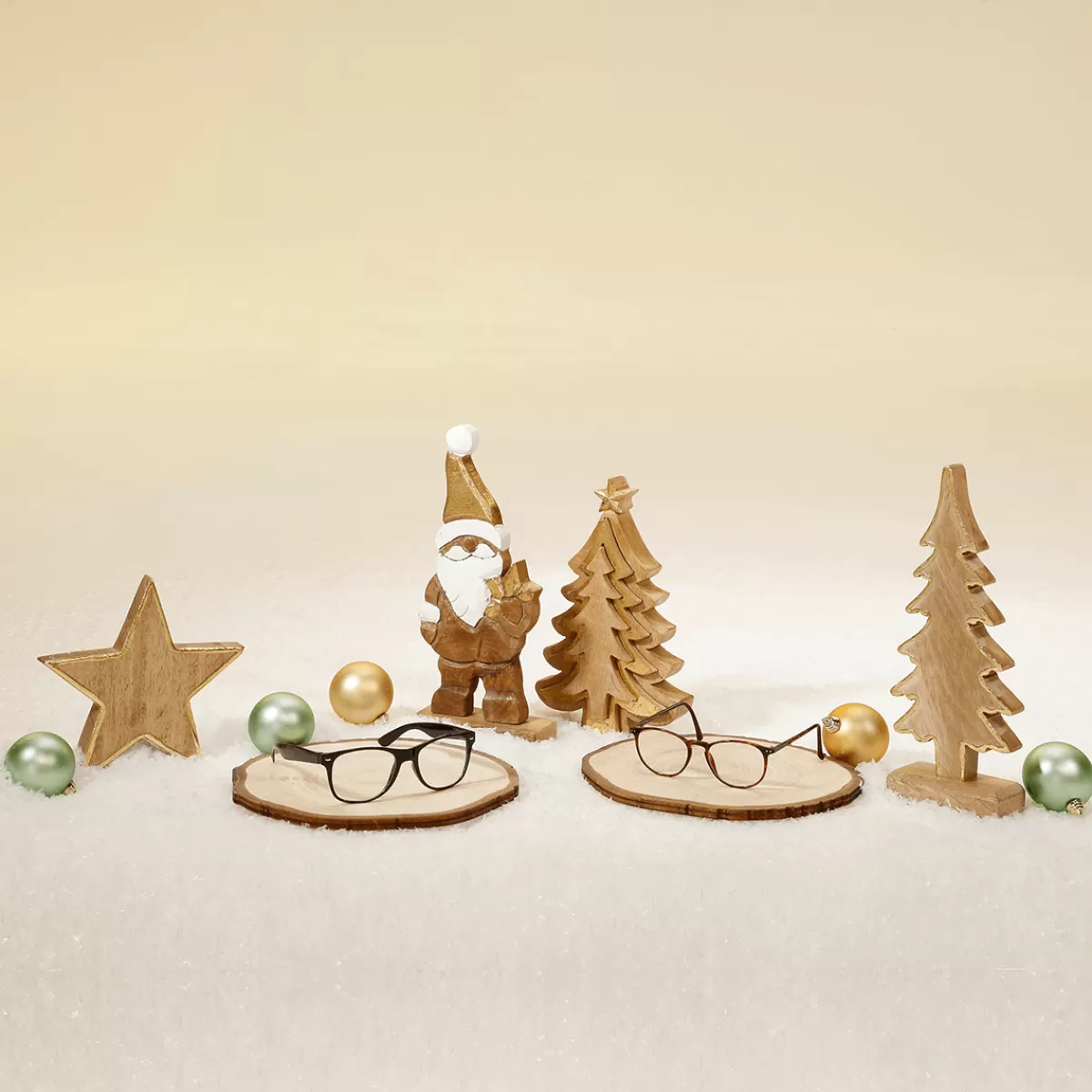 DecoWoerner Sapin En Bois De Manguier 30 X 12 X 5 Cm