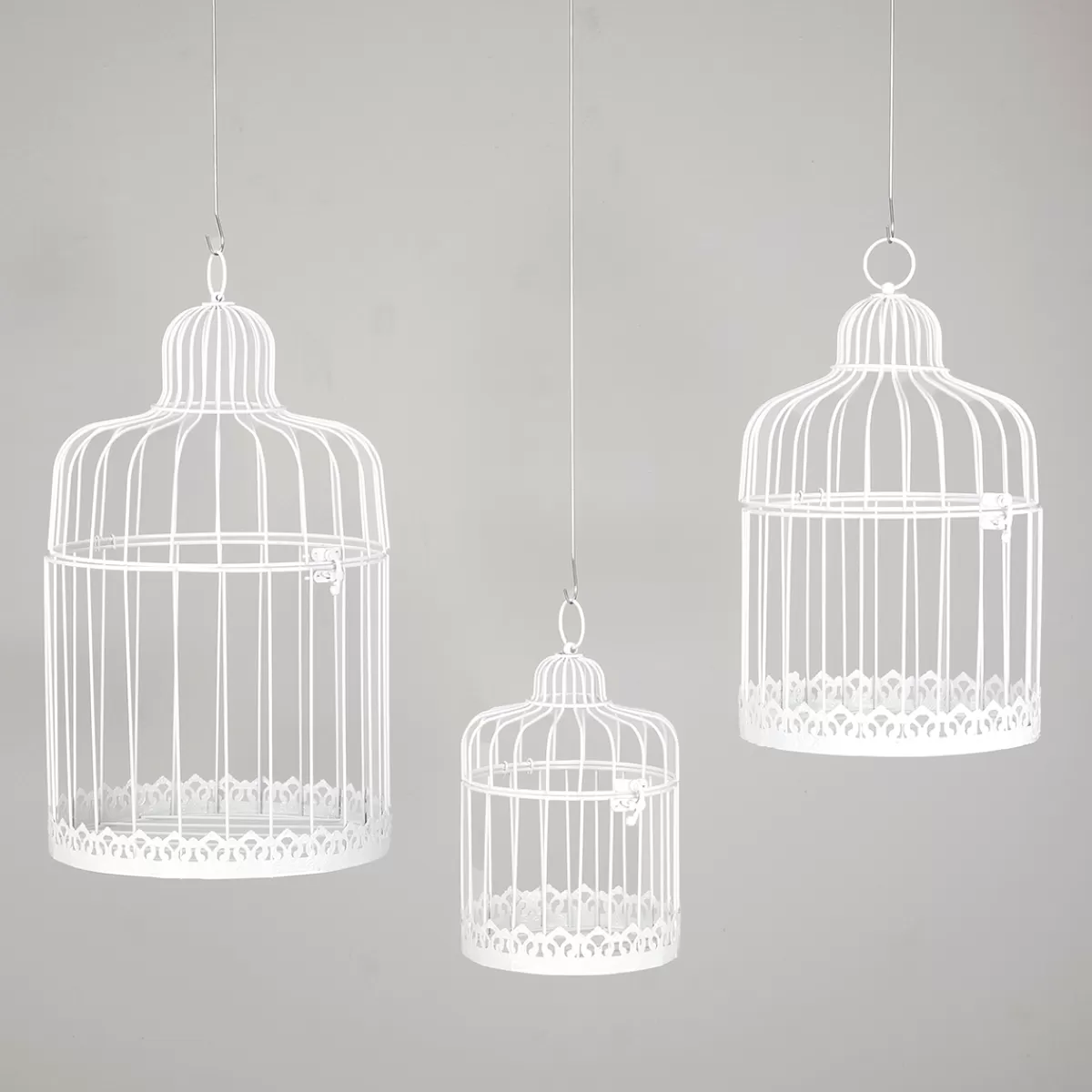 DecoWoerner Set De 3 Cages Vintage hes 41 Cm