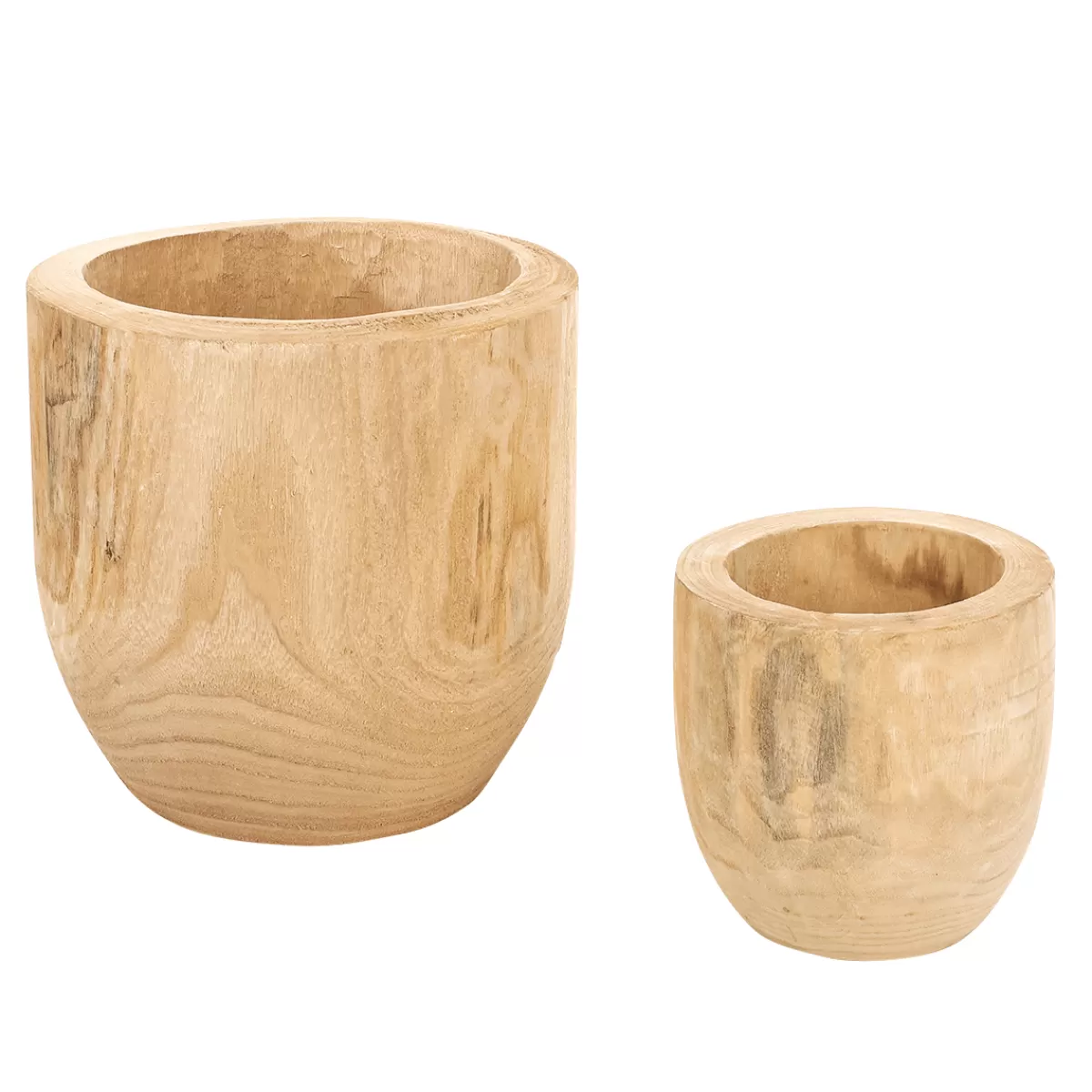 DecoWoerner Set De Casseroles En Bois 16 - 26 Cm De Haut 2 Pièces