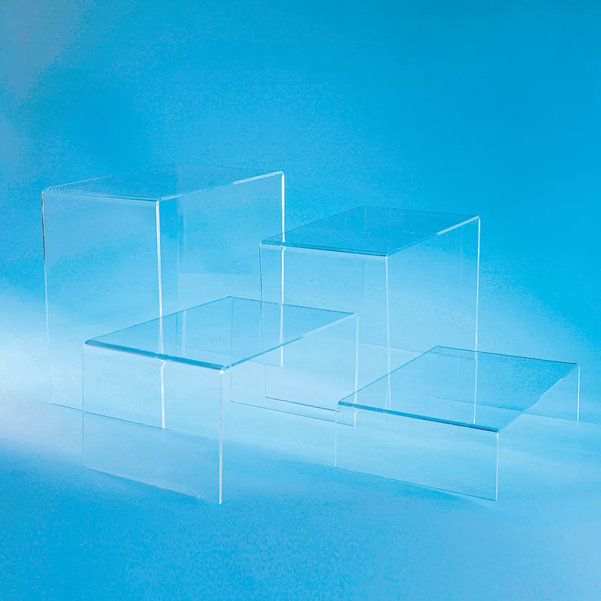 DecoWoerner Set De Présentation En Acrylique De 18 Cm De Profondeur, 4 Pièces