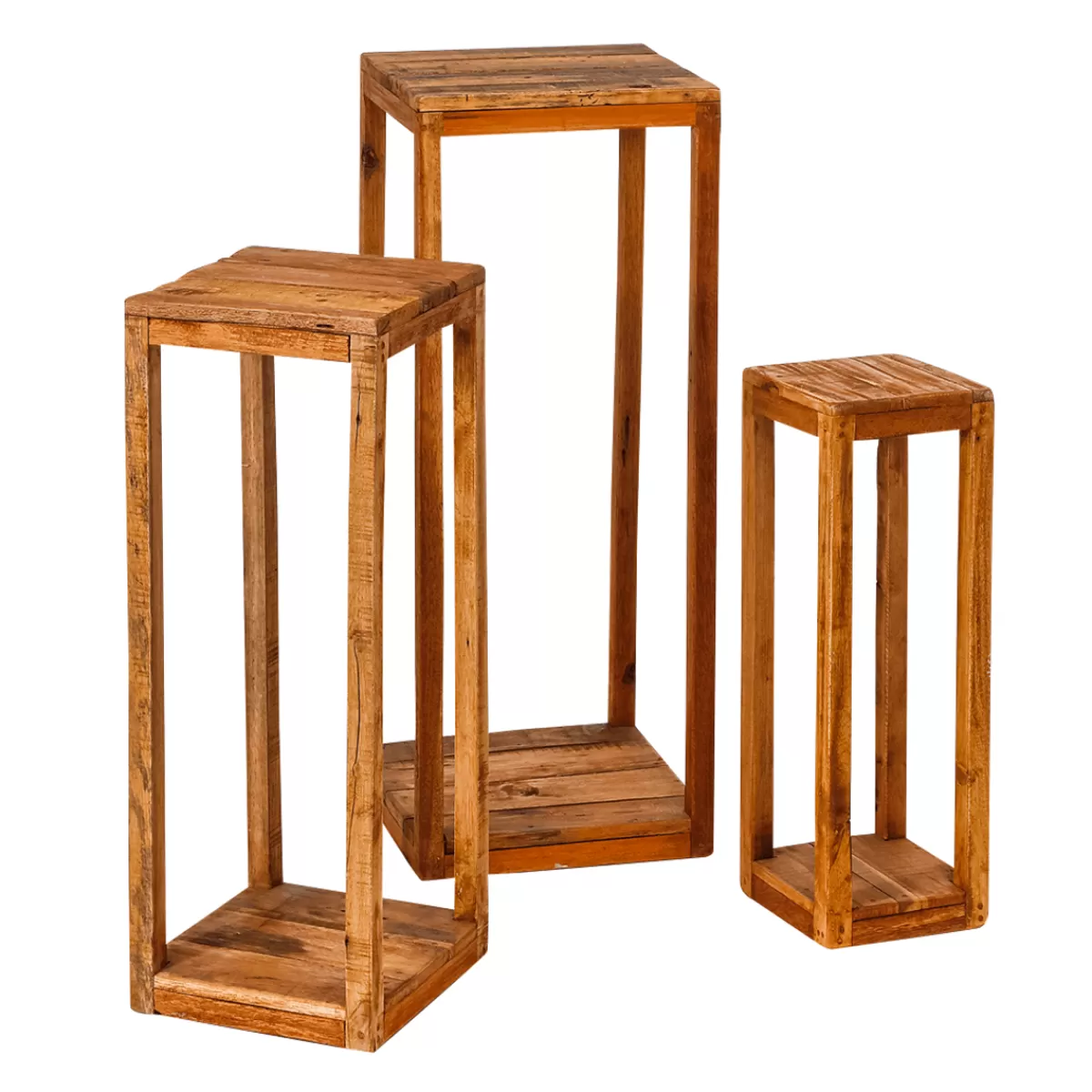 DecoWoerner Set De Tables D'appoint En Bois 60, 75, 90 Cm