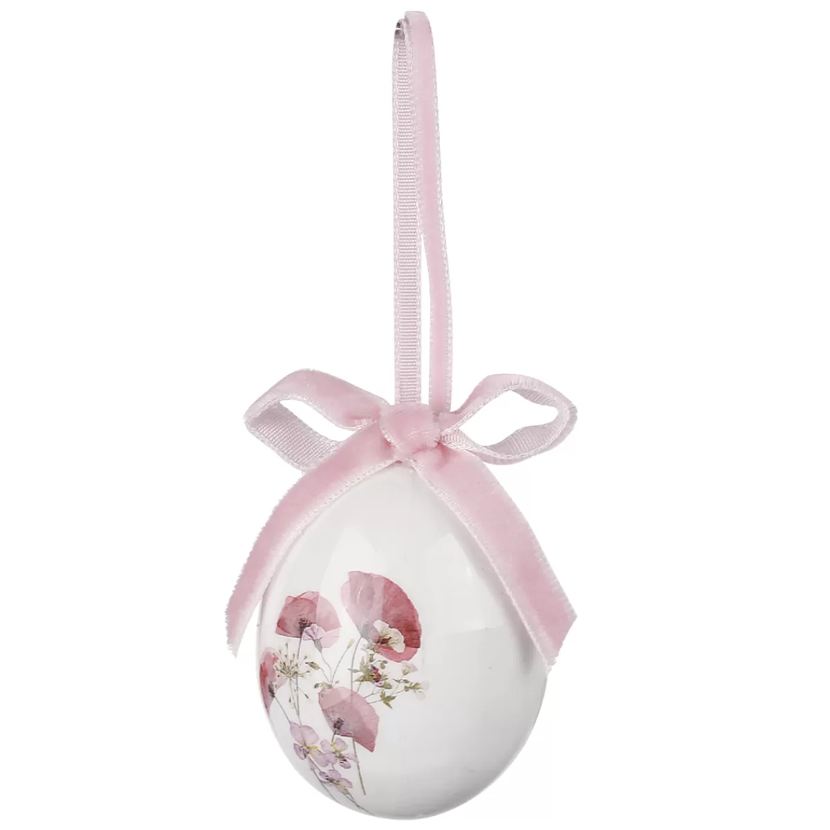 DecoWoerner Set D'oeufs De Pâques à Suspendre En Mousse, Avec Motif Floral Et Noeud 8pcs.