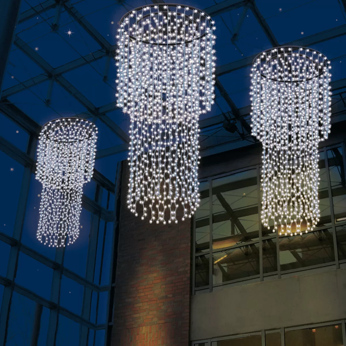 DecoWoerner Suspension Chaîne Lumineuse à LED 24V Pour L’int., 720 LED, 300 X 100 Cm