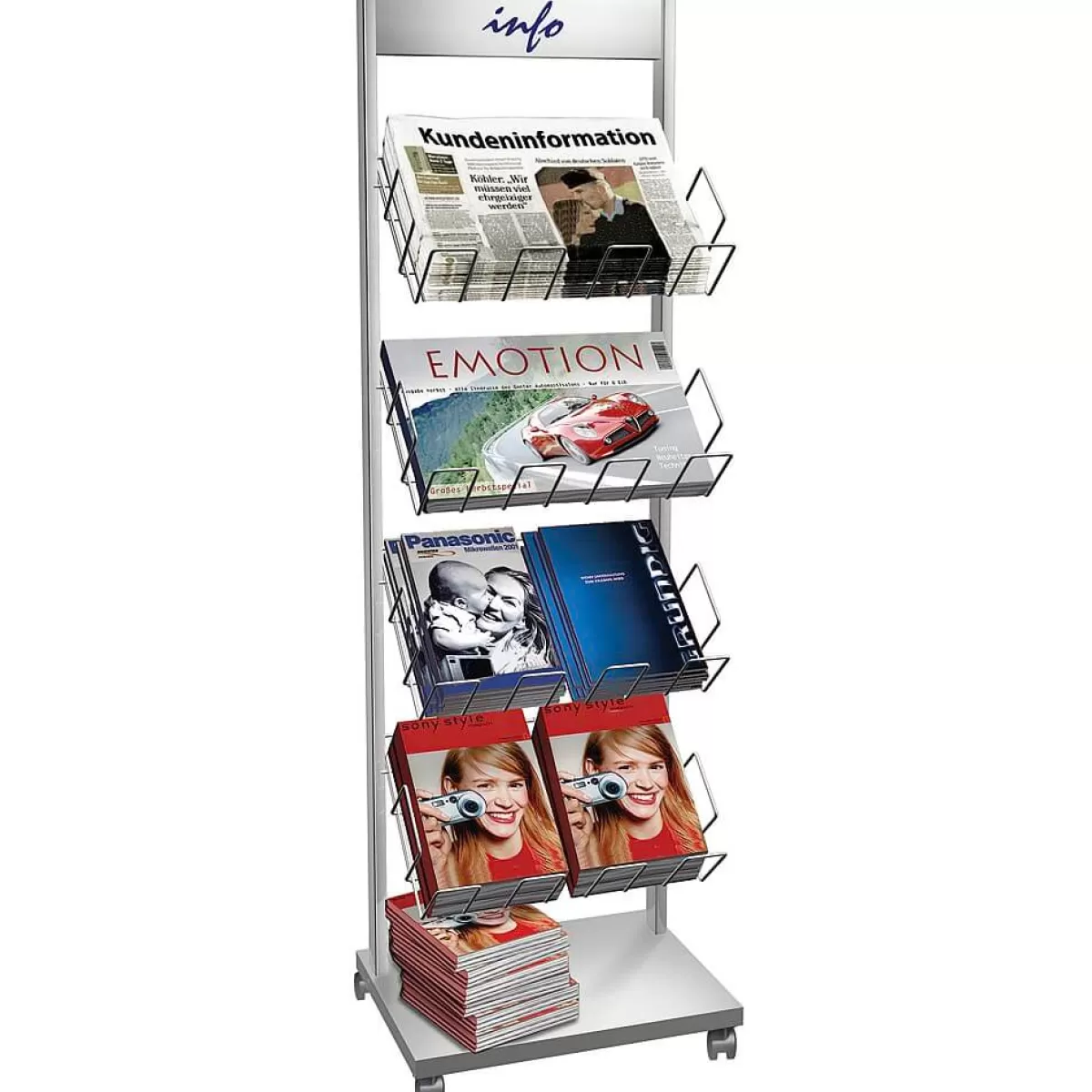 DecoWoerner Étagère à Journaux Haut. 172 Cm