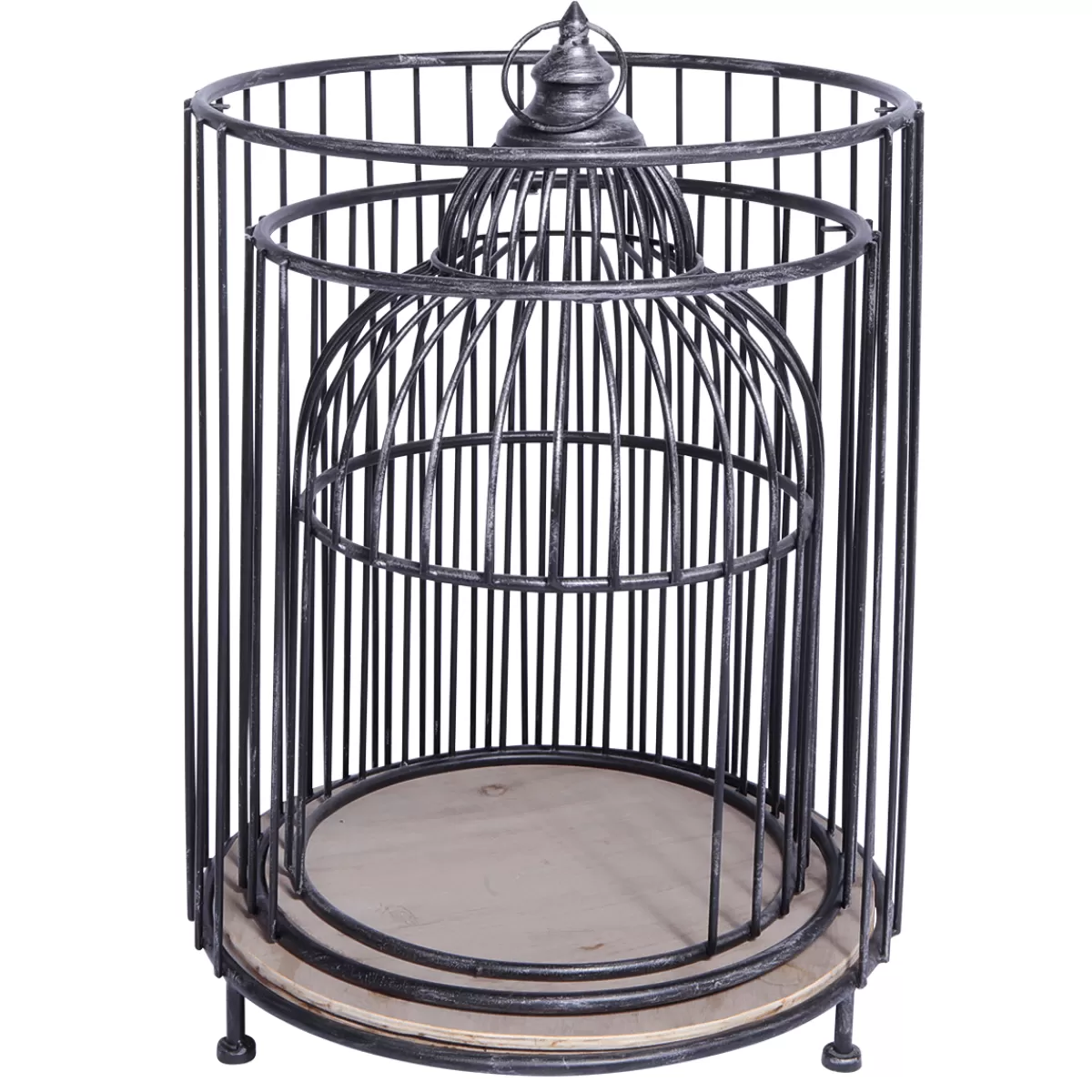 tagre_cage__oiseau_haut_140_cm_noir_5.webp DecoWoerner Étagère Cage à Oiseau, Haut. 140 Cm,