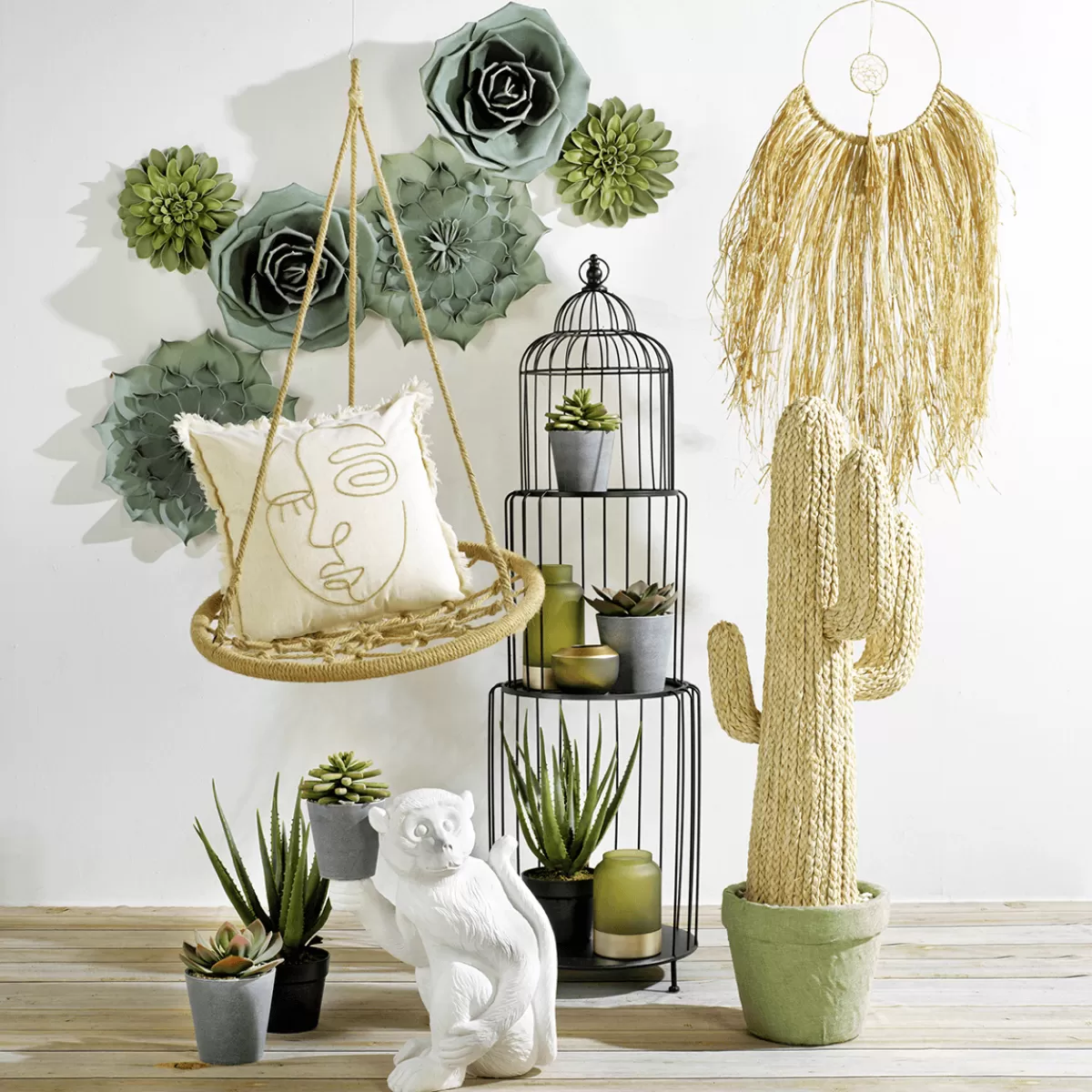 tagre_cage__oiseau_haut_140_cm_noir_6.webp DecoWoerner Étagère Cage à Oiseau, Haut. 140 Cm,