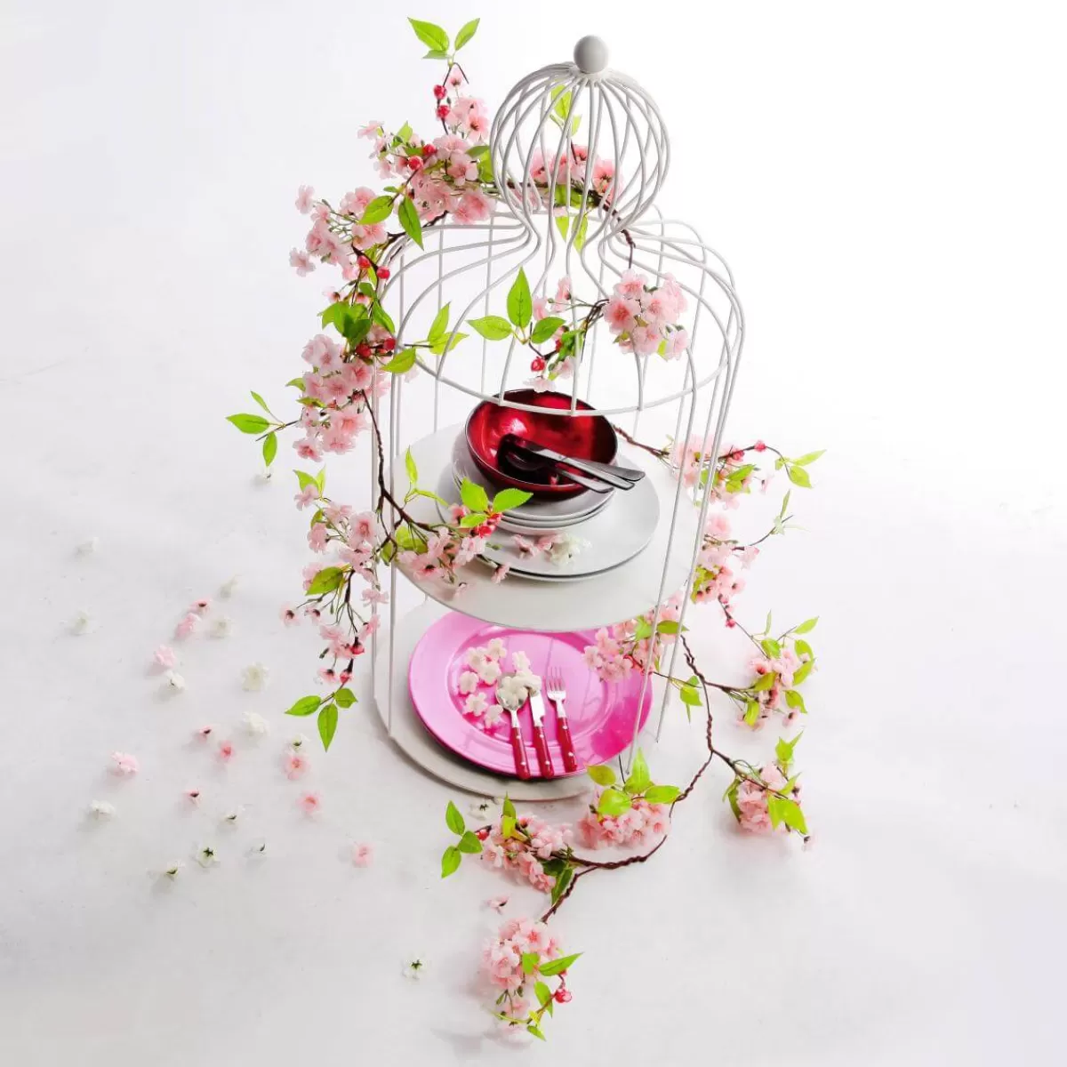 DecoWoerner Étagère Cage à Oiseau, Haut. 90 Cm