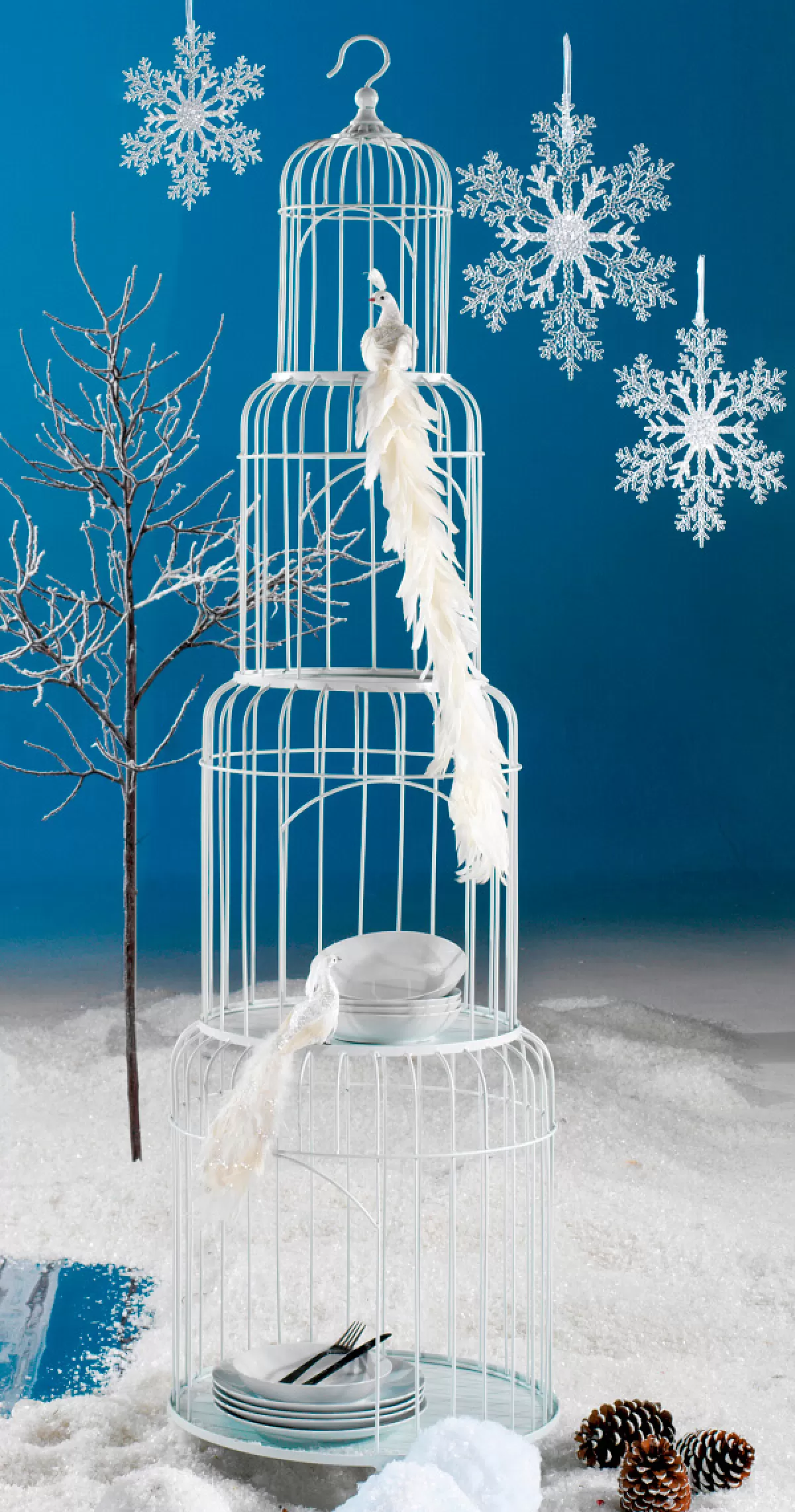 tagre_cage__oiseaux_185_cm_blanche_4.webp DecoWoerner Étagère Cage à Oiseaux, 185 Cm, he