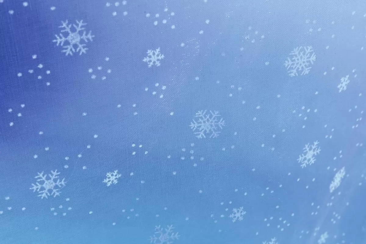 DecoWoerner Tissu Flocons De Neige En Organza Larg. 150 Cm