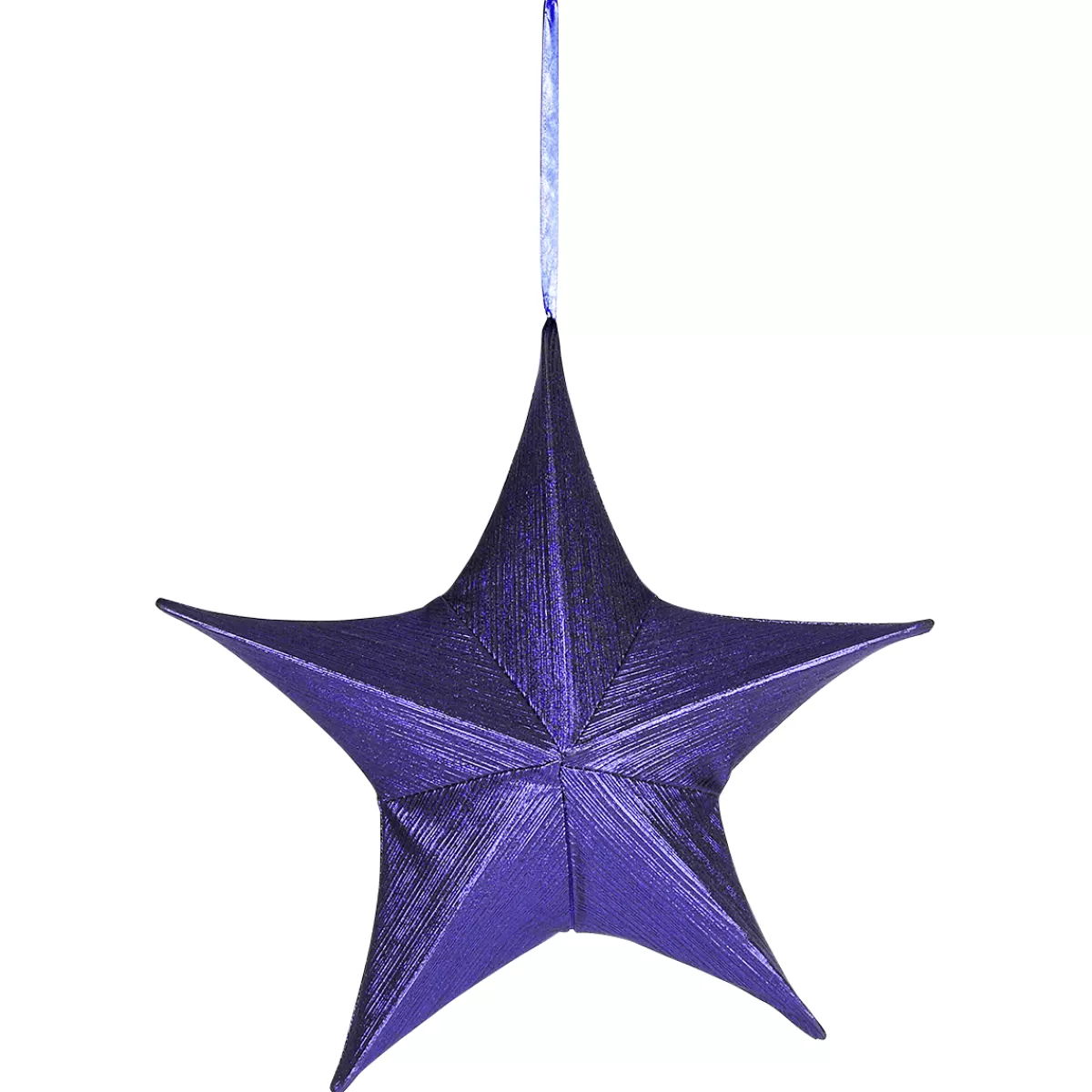 DecoWoerner Étoile Décorative En Tissu Plié, Métallique, Avec Fermeture éclair