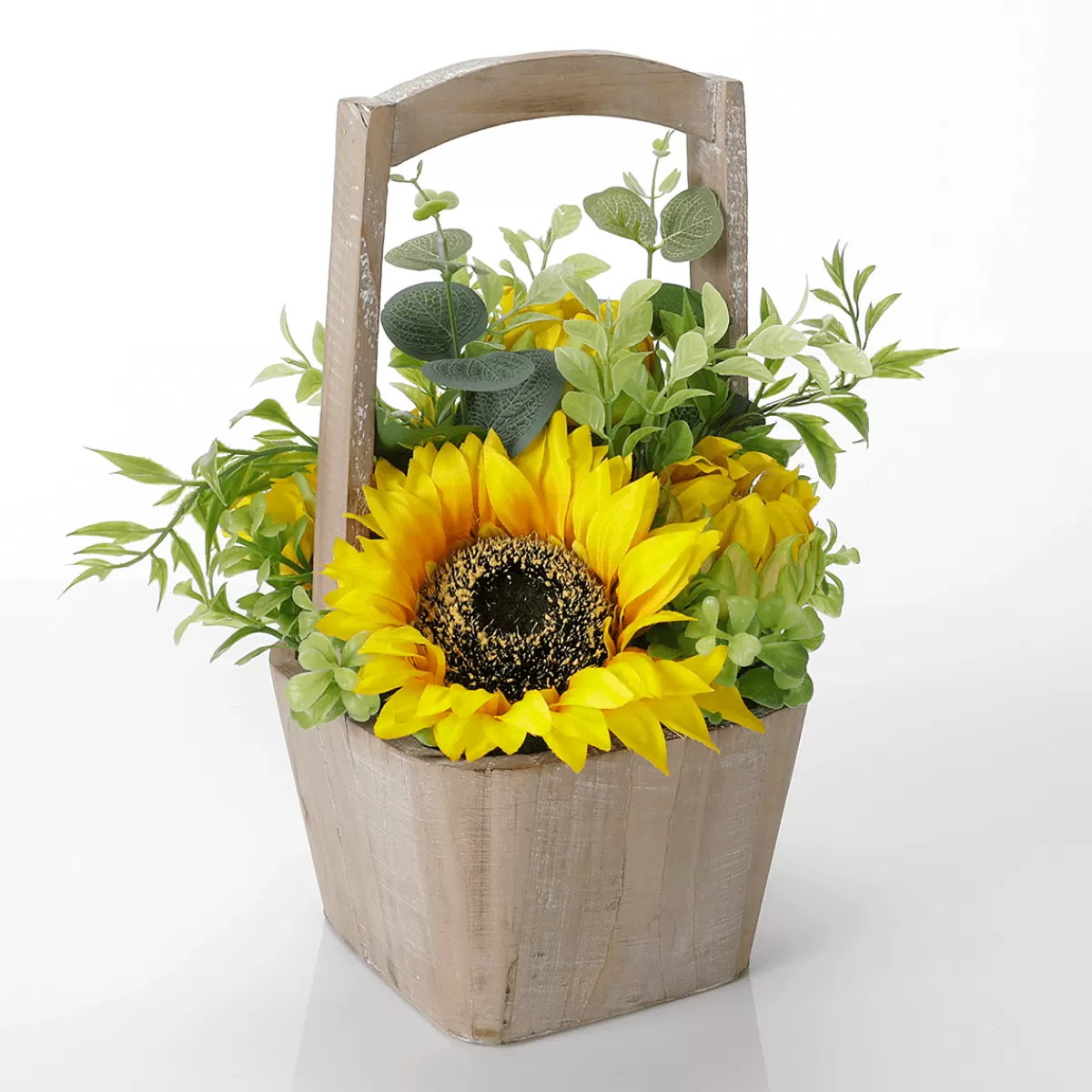 DecoWoerner Tournesols Artificiels En Corbeille 31 Cm