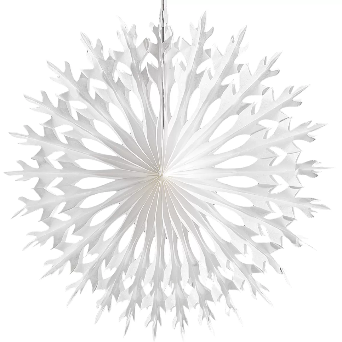 DecoWoerner Éventail Décoratif 50cmØ Papier B1 Flocon De Neige