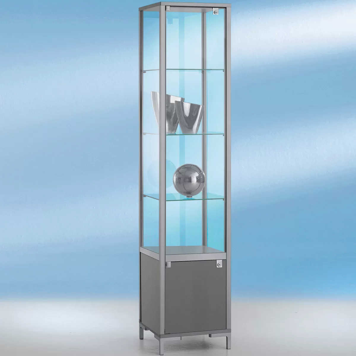DecoWoerner Vitrine Avec Compartiment De Rangement 186 X 40 X 40 Cm